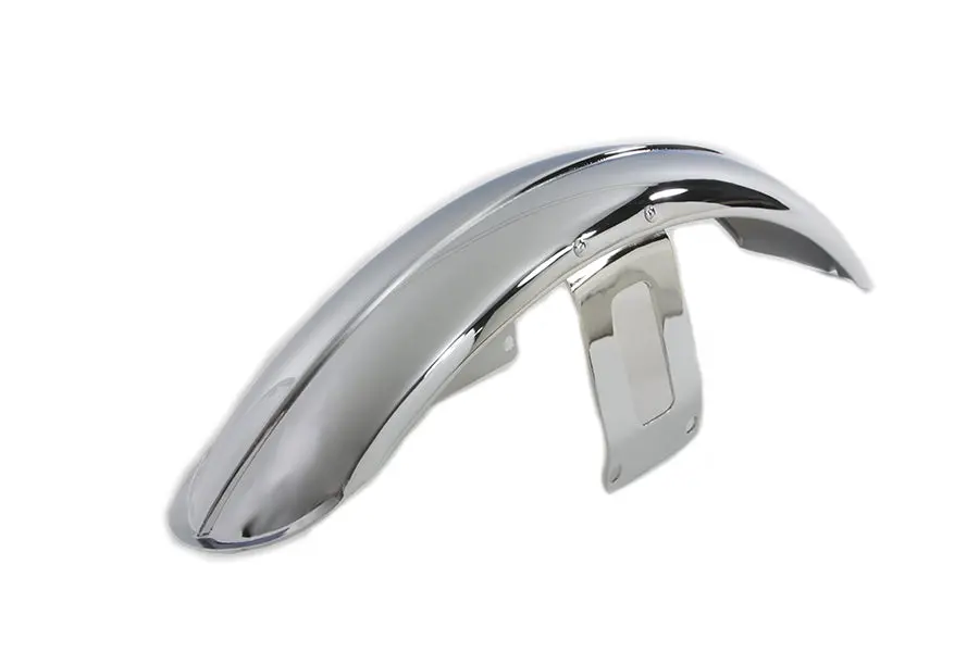 Chrome Front Fender With Chrome Bracket - V-Twin Mfg. 1