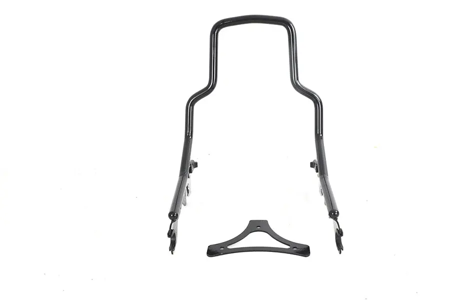8-1/2 Inch Short Detachable Sissy Bar Gloss Black - V-Twin Mfg. 1