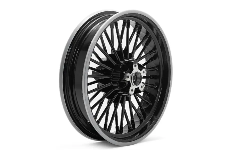 16 Inch X 3.5 Inch Duro 36 Fat Spoke Duro Wheel Black - V-Twin Mfg. 1