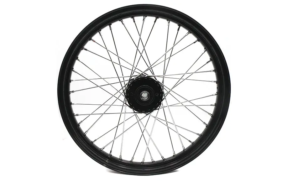 21 Inch X 2.15 Inch Front Spool Wheel Black - V-Twin Mfg. 1