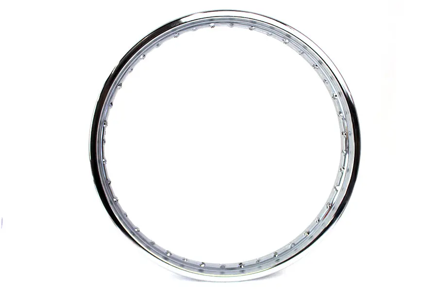 21 Inch X 2.15 Inch Rolled Edge Chrome Wheel Rim - V-Twin Mfg. 1
