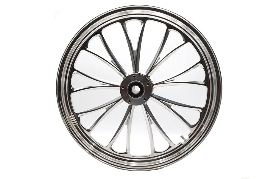 21 Inch X 2.15 Inch Manhattan Front Wheel Polished Aluminum - V-Twin Mfg. 1