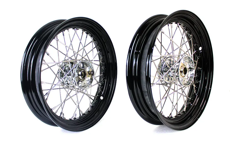 16 Inch X 3.00 Inch Servi-Car Rear Wheel Set - V-Twin Mfg. 1
