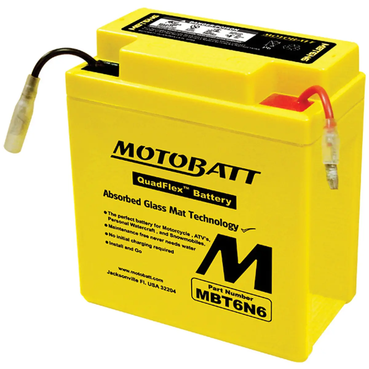 Motobatt Mini 6 Volt Battery - V-Twin Mfg. 1