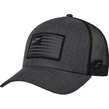 Alpinestars Flag Snapback Hat - Heather Charcoal/Black 1211-81013-1910-Os 1