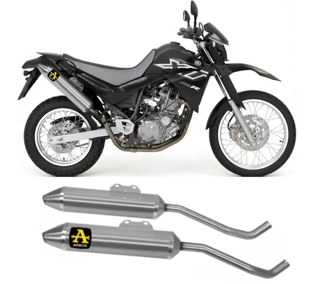 72603Ao  Arrow Street Thunder Dual Exhaust, Aluminium For Yamaha Xt 660 R/X  '04-16 1