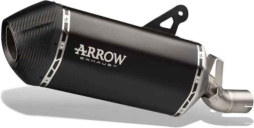 72502Skn  Arrow Suzuki V-Strom 1000 /1050 2017-2025 Homologated Titanium Dark Sonora Silencer With Carb. Endcap 72502Skn 1