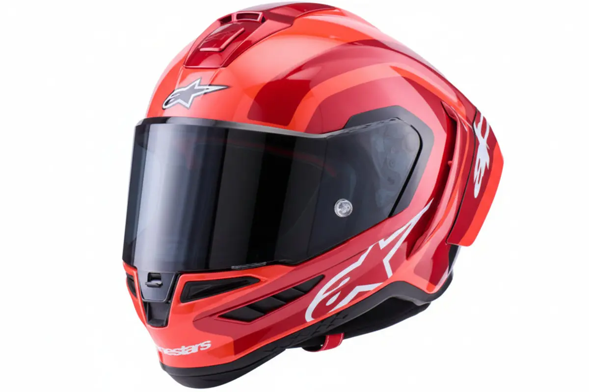 Alpinestars  Supretech R10 Helmet - 22.06 - Arius - Gloss - Black/White/Double Red - Large 8203926-1683-L 1