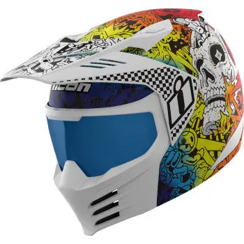Icon Elsinore™ Helmet - Doodle 3 - White - Small 0104-3438 1