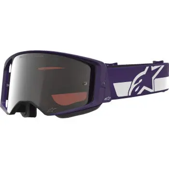 Alpinestars Goggles Supertech Goggle - Hunta 96 Xxv - Purple/White - Silver Mirror Lens 5101226-3168 1
