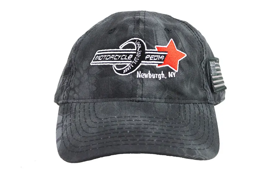 Motorcyclepedia Logo Adjustable Baseball Hat - V-Twin Mfg. 1