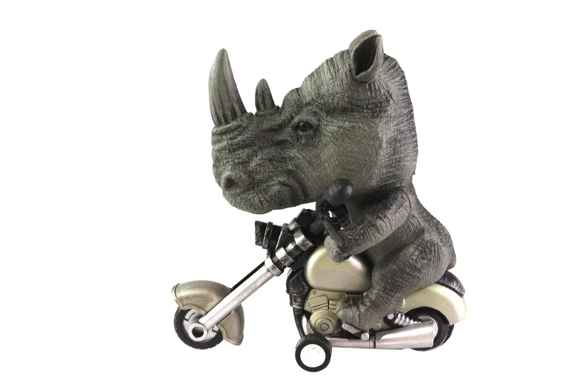 Big Head Rhino Animal Rider Toy - V-Twin Mfg. 1