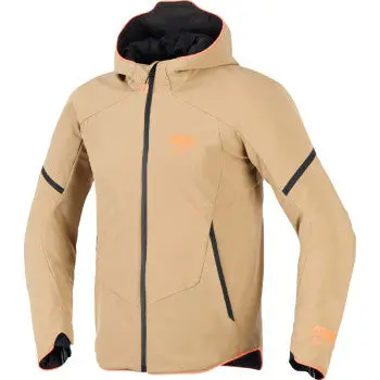 In Stock Alpinestars Jacket Wp Aeroshell Dk Khaki/Blk/Org Fl M 3200226-8038-M 1