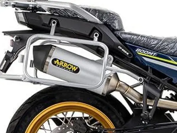 71943Pk Arrow Cf Moto 800Mt Sport / Touring 23-24  Eu Homologated Titanium Race Tech Silencer With Welded Link Pipe 1
