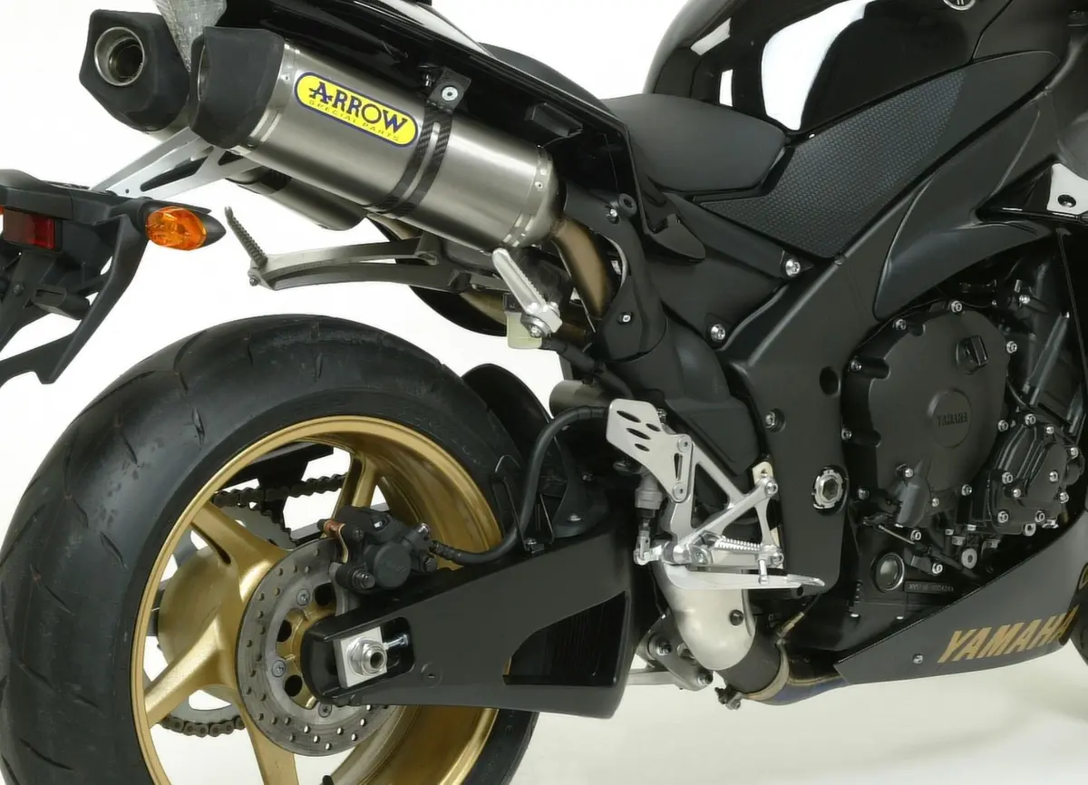 Arrow Yamaha R1 07-08 Homologated Aluminium Rh+Lh Thunder Silencers With Carbon End Cap 71719Ak 1