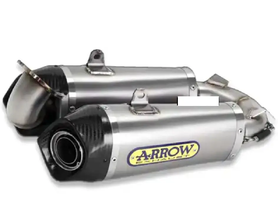 Arrow Ducati Panigale 899 14-15 /1199/199S-R Homologa Ted Titanium Rh+Lh Works Silencers With Carbon End Cap For Original Collectors 71836Pk 1