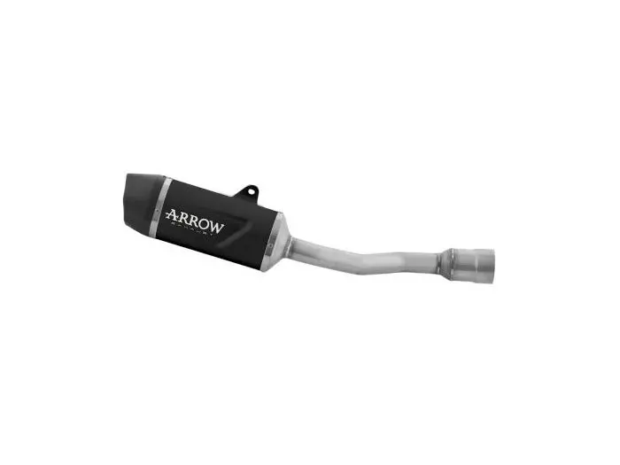 71972Akn Arrow Exhaust Slip On Indy Evo Aluminium "Dark-Carbon End Cap For Ktm Duke 390 2024 - 2025 1