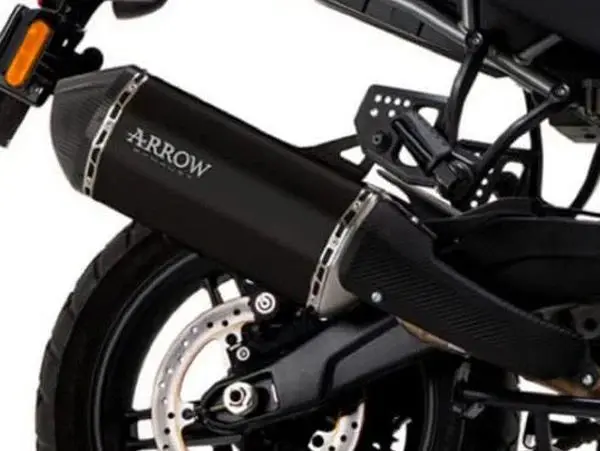 72507Skn  Arrow H.D.1250 Pan America 20-25 Homologated Titanium Dark Sonora Silencer 1