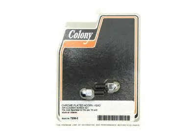Chrome Air Cleaner Screws Acorn Style - V-Twin Mfg. 1
