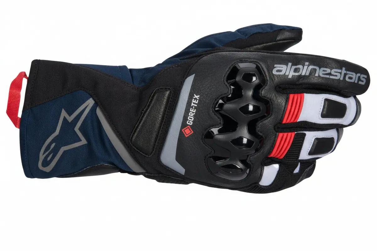 In Stock Alpinestars Glove Wt-8 Gtx Blk/Blue M 3520326-1267-M 1