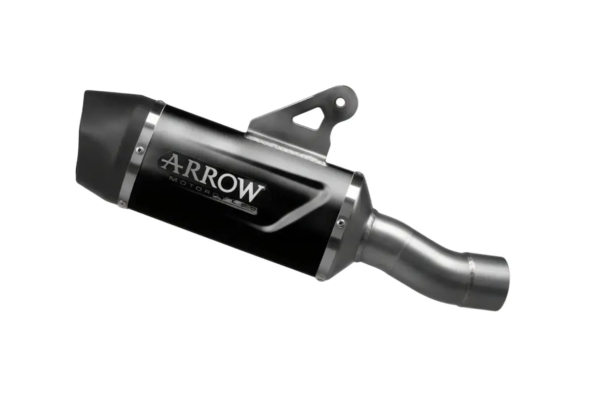 72658Akn Arrow Indy Race Evo For Bmw R1300gs 2024 Aluminium "Dark" Slip-On Exhaust With Carbon End Cap 1