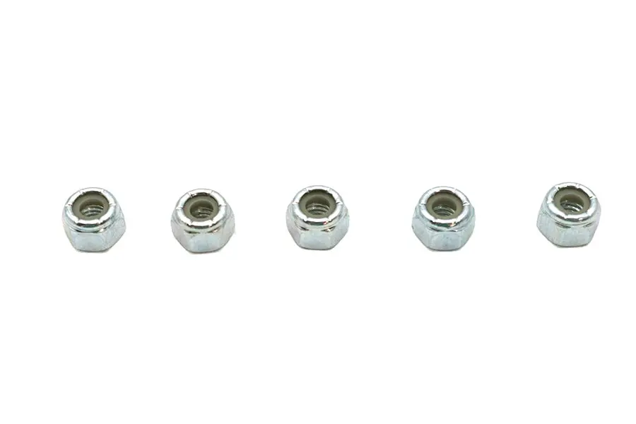 Zinc Plated Hex Nuts 1/4 Inch-20 Nyloc - V-Twin Mfg. 1