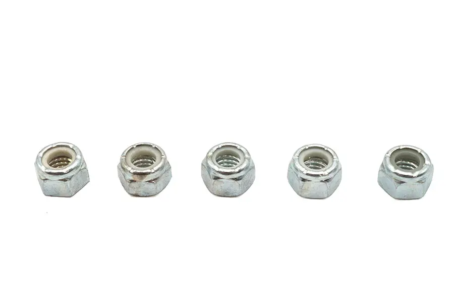 Zinc Plated Hex Nuts 5/16 Inch-18 Nyloc - V-Twin Mfg. 1