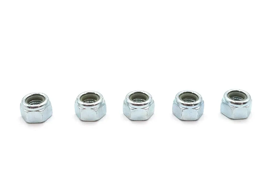 Zinc Plated Hex Nuts 5/16 Inch-24 Nyloc - V-Twin Mfg. 1