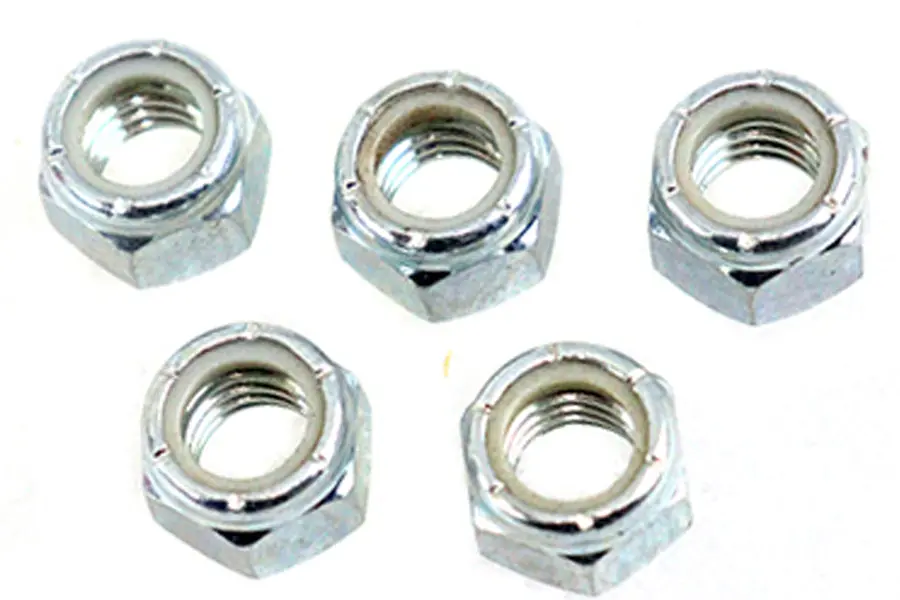 Zinc Plated Hex Nuts 7/16 Inch-20 Nyloc - V-Twin Mfg. 1
