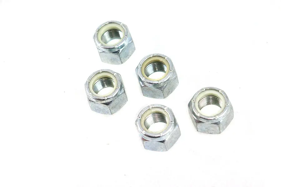 Zinc Plated Hex Nuts 5/8 Inch-18 Nyloc - V-Twin Mfg. 1