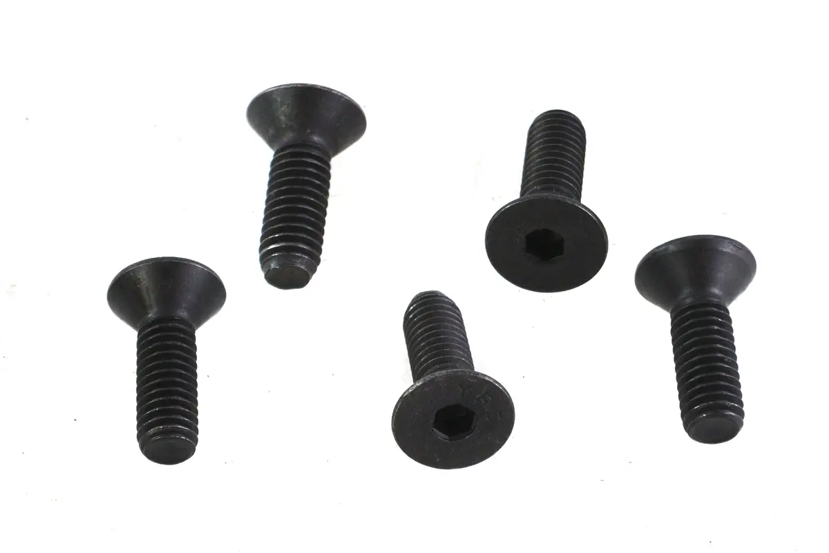 Allen Flat Head Screws Black 5/16 Inch-18 X 1 Inch - V-Twin Mfg. 1