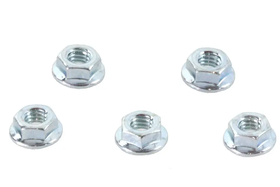 Serrated Hex Flange Nuts 5/16 Inch-18 Zinc - V-Twin Mfg. 1