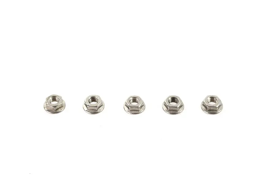 Serrated Hex Flange Nuts 5/16 Inch-18 Stainless Steel - V-Twin Mfg. 1