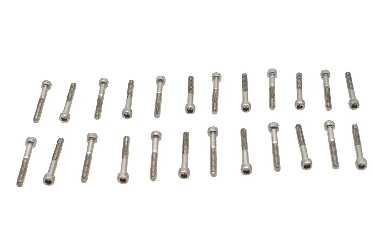 Stainless Steel Finned Cover Screw Set 24 Piece - V-Twin Mfg. 1