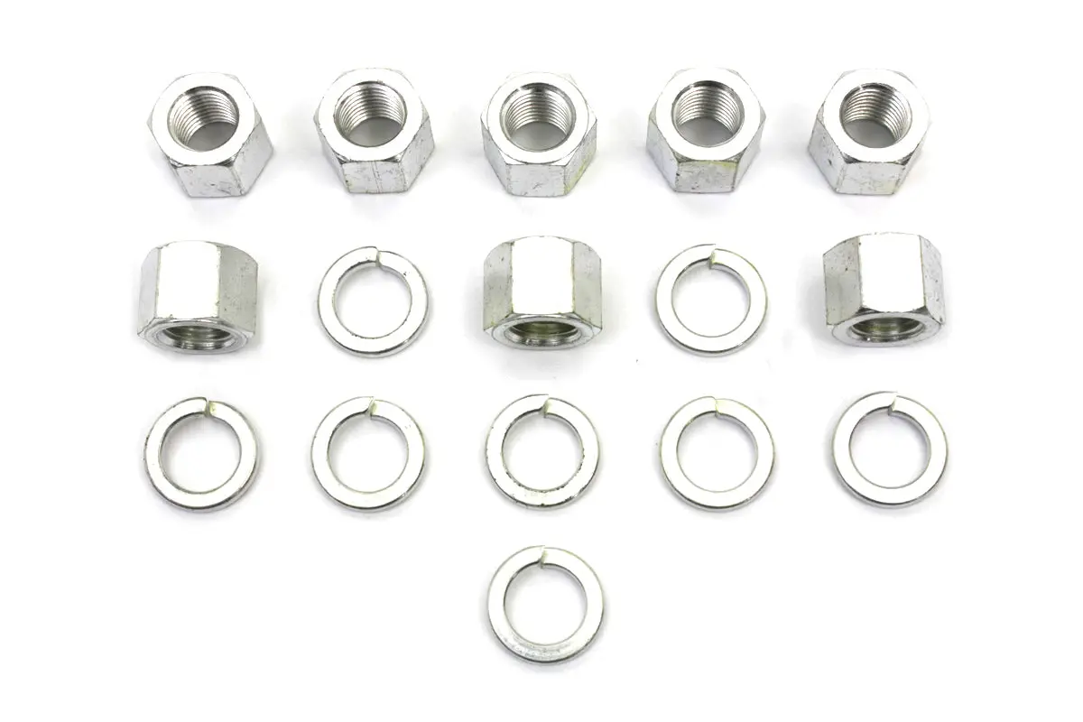 Zinc Plated Cylinder Base Nuts And Washers - V-Twin Mfg. 1