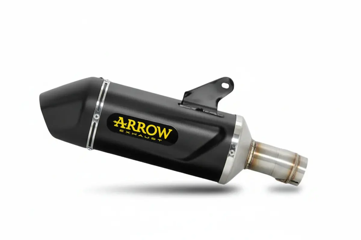 Arrow Motoguzzi V100 Mandello / Stelvio E5+ 2025 Indy Race Evo Aluminium Dark Exhaust - 77506Akn 1