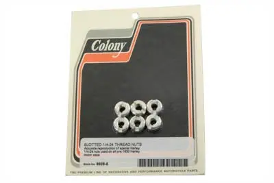 Slotted 1/4 Inch - 24 Thread Engine Case Nut - V-Twin Mfg. 1