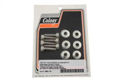 Top Of Gas Tank Screw Nickel - V-Twin Mfg. 1