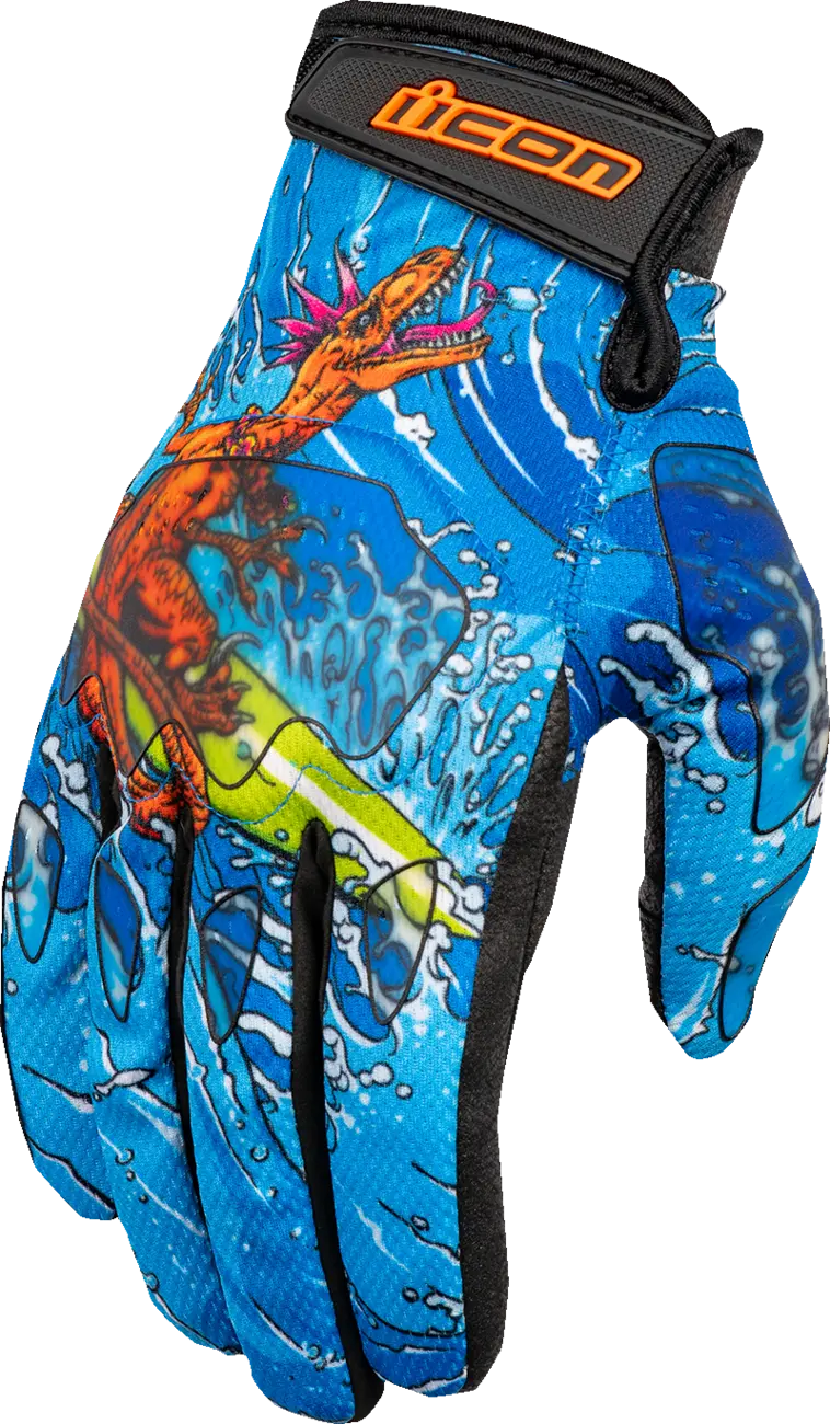 Icon Hooligan™ Dino Fury Gloves - Blue - Small 3301-4635 1