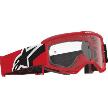 Alpinestars Goggles Vision Otg Goggle - Red/Black/White - Clear Lens 5100726-3163 1