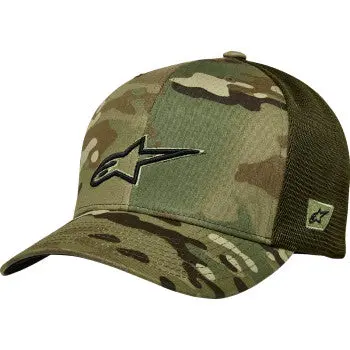 In Stock Alpinestars Recon Trucker Hat - Camo Green 1235-81470-6061-Os 1