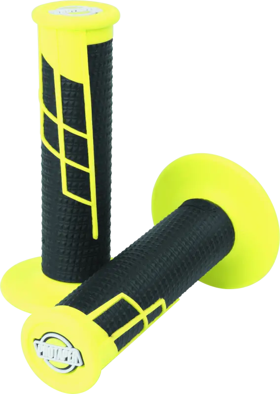 Protaper Clamp-On 1/2 Waffle Grip - Neon Yellow/Black 1