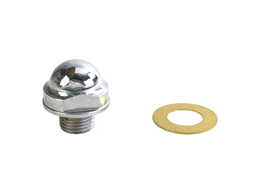 Oil Pump Relief Valve Plug Chrome - V-Twin Mfg. 1