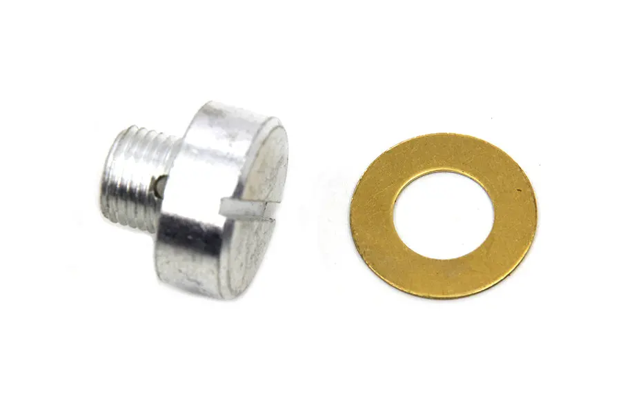 Oil Pump Relief Valve Plug Cadmium - V-Twin Mfg. 1