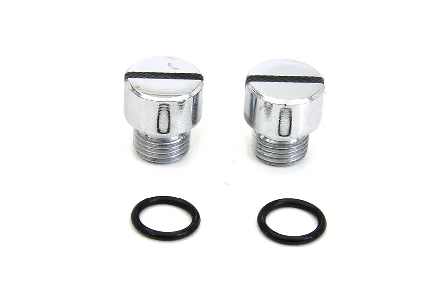 Oil Pump Check And Relief Valve Plug Chrome - V-Twin Mfg. 1
