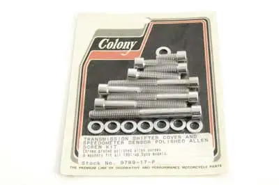 Transmission Shifter Cover Screw Kit Polished - V-Twin Mfg. 1