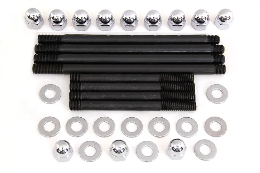 Chrome Engine Case Acorn Bolt Kit - V-Twin Mfg. 1