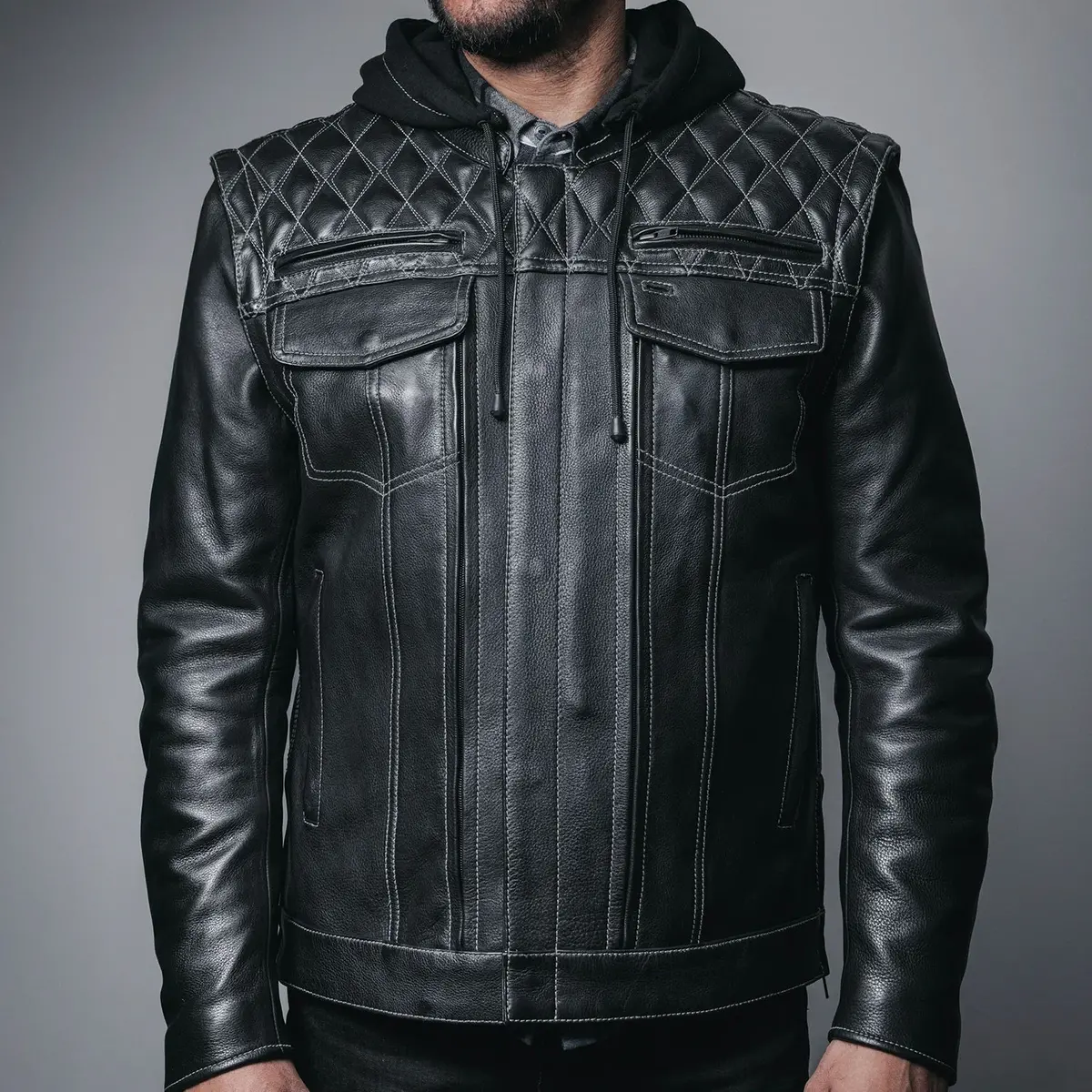 Men's Covered Snaps Custom Jacket 1