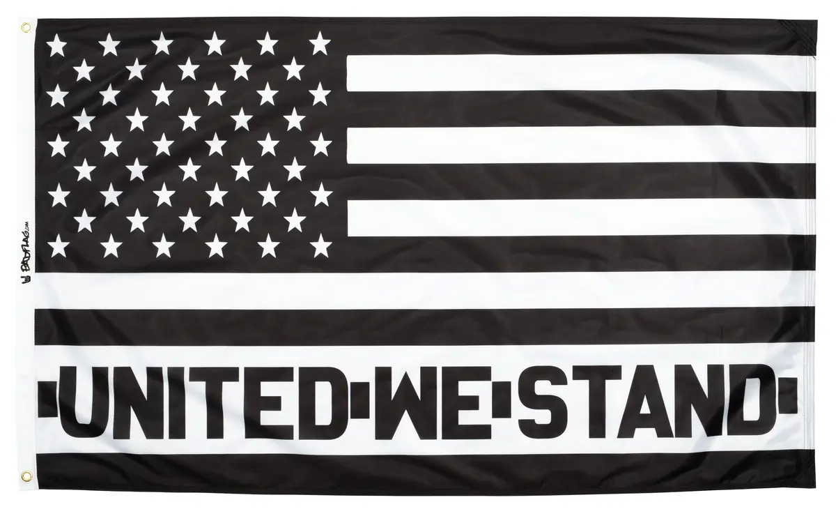 Black And White United We Stand American Flag 1