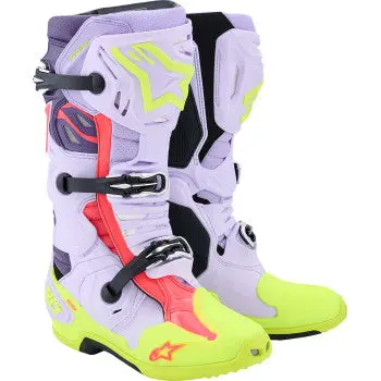 Alpinestars Tech 10 Supervented Boots - Purple/Fluorescent Yellow/Diva Pink - Us 7 / Eu 40.5 2010520-3150-7 1
